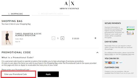 armani website discount code